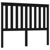 vidaXL T&ecirc;te de lit Noir 126x6x101 cm Bois massif de pin