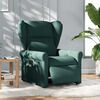 vidaXL Fauteuil de massage inclinable &eacute;lectrique Vert fonc&eacute; Tissu