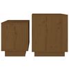 vidaXL Tables basses gigognes 2 pcs Marron miel Bois de pin massif