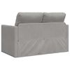 vidaXL Canap&eacute;-lit 2 en 1 gris clair 122x204x55 cm velours