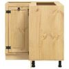 vidaXL Armoire avec &eacute;tag&egrave;re SKI Brun Miel 60 x 32 x 40 cm Pin massif