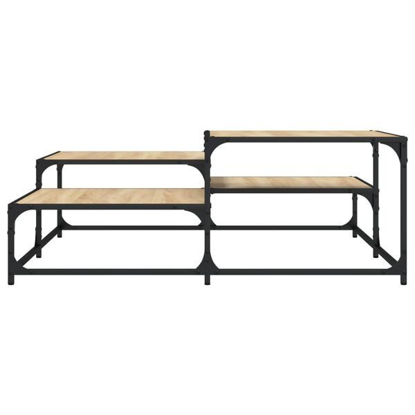 vidaXL Table basse chêne sonoma 107x107x40 cm bois d'ingénierie