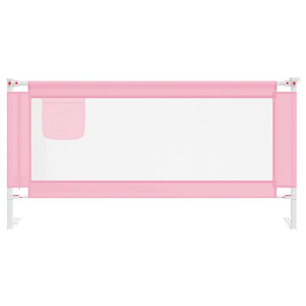 vidaXL Barri&egrave;re de s&eacute;curit&eacute; de lit d'enfant Rose 180x25 cm Tissu
