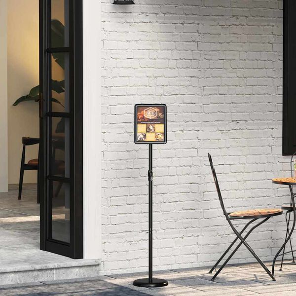 vidaXL Pr&eacute;sentoirs de salon Noir 25 x 25 x 125 cm Aluminium