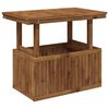 vidaXL Table de caf&eacute; de jardin en bois d'acacia r&eacute;glable en hauteur