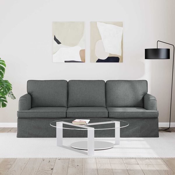 vidaXL Canap&eacute; 180cm Gris fonc&eacute; M&eacute;tал