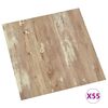 vidaXL Planches de sol 55 pcs Marron 5,11 m&sup2; PVC