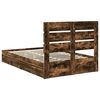 vidaXL Lit de Rangement Ch&ecirc;ne fum&eacute; 120 x 190 cm Bois d'ing&eacute;nierie