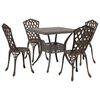 vidaXL Ensemble de tables de jardin 5 pcs Bronze Aluminium coul&eacute;