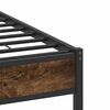vidaXL Cadre de lit sans matelas ch&ecirc;ne fum&eacute; 120x190 cm bois ing&eacute;nierie