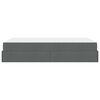 vidaXL Cadre de lit avec matelas avec matelas 2 pcs Gris Fonc&eacute; tissu