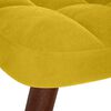 vidaXL Chaise &agrave; bascule avec tabouret en velours jaune
