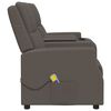 vidaXL Fauteuil de massage inclinable 2 places gris similicuir