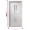 vidaXL Porte d'entr&eacute;e Blanc 108x208 cm PVC