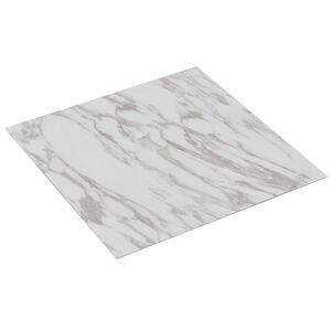 vidaXL Lattes de rev&ecirc;tement de sol autocollantes Blanc et marron