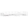 vidaXL Salon de jardin 10 pcs blanc bois de pin massif