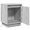 vidaXL Cabinet de chevet Gris 39 x 34,5 x 50 cm Bois d'ing&eacute;nierie