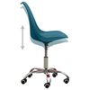 vidaXL Chaise de bureau Turquoise Similicuir