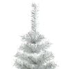 vidaXL Sapin de No&euml;l avec 150 LED avec support Argent 120 cm PET