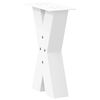 vidaXL Pieds de table basse en forme de X, 2 pièces, blanc, 28 x (42-43) cm, acier