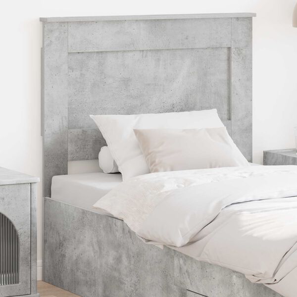 vidaXL T&ecirc;te de lit avec t&ecirc;te de lit Gris b&eacute;ton 75 cm Bois d'ing&eacute;nierie