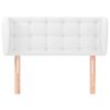 vidaXL Tête de lit avec oreilles Blanc 83x23x78/88 cm Similicuir