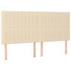 vidaXL Sommier &agrave; lattes de lit avec matelas Cr&egrave;me 160x200 cm Tissu