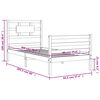 vidaXL Cadre de lit sans matelas blanc 90x200 cm bois massif