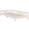 vidaXL Lit empilable sans matelas blanc 90x190 cm bois de pin massif