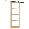 vidaXL Porte coulissante ORKDAL Naturel et Noir 93 x 232 cm