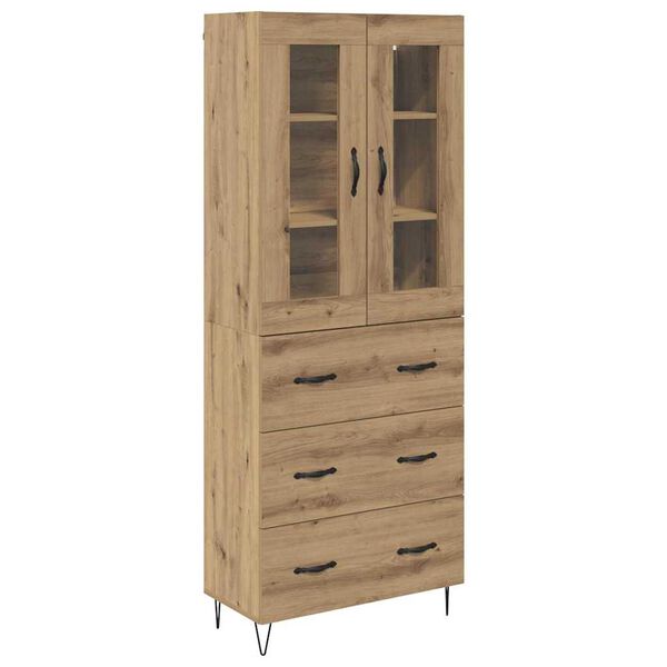 vidaXL Haut Armoire avec tiroir Ch&ecirc;ne artisanal 69,5 x 34 x 90 cm