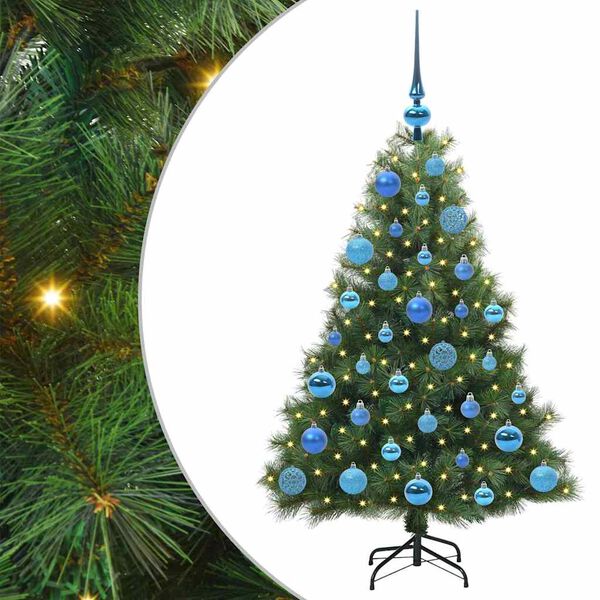 vidaXL Sapin de No&euml;l artificiel avec 150 LED Vert 120 cm PE et PVC