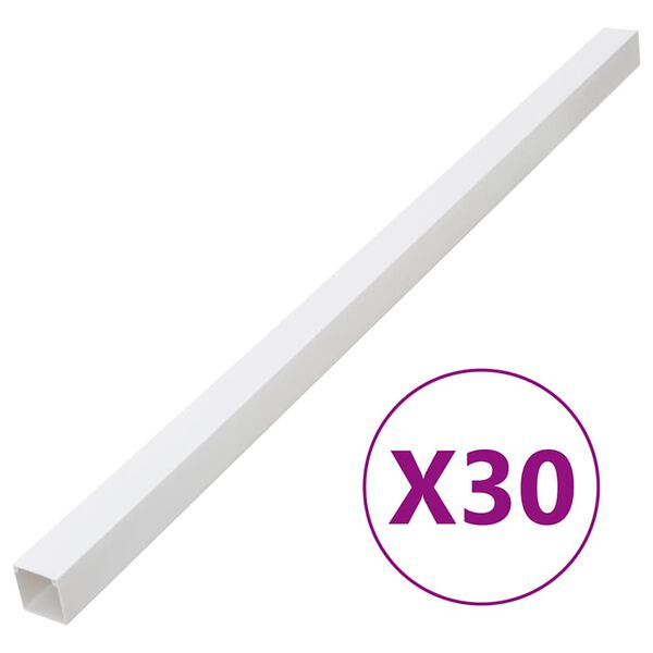 vidaXL Goulotte de c&acirc;ble 40x25 mm 30 m PVC