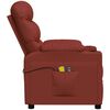 vidaXL Fauteuil de massage électrique Rouge bordeaux Similicuir