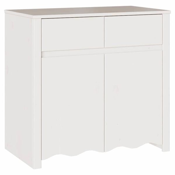 vidaXL Buffet Drammen Blanc 79 x 43 x 75,5 cm Bois de pin massif
