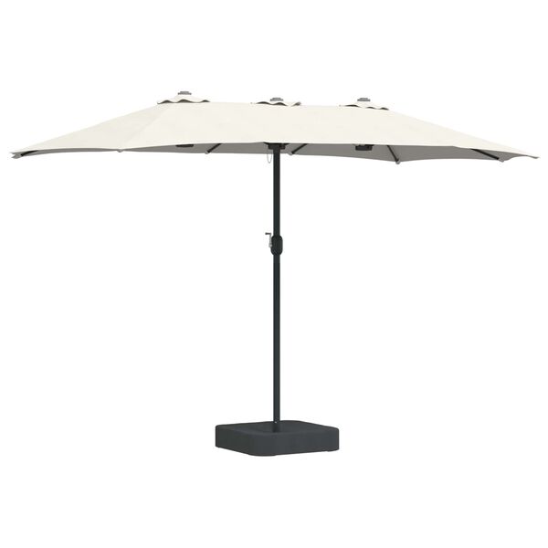 vidaXL Parasol de jardin Sable et anthracite 385 x 209 x 244 cm