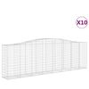 vidaXL Paniers &agrave; gabions arqu&eacute;s 10 pcs 400x50x120/140 cm Fer galvanis&eacute;