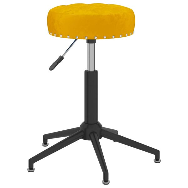 vidaXL Chaises pivotantes &agrave; manger lot de 2 jaune moutarde velours