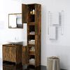 vidaXL Armoire de bain Ch&ecirc;ne fum&eacute; 30x30x183,5 cm Bois d'ing&eacute;nierie
