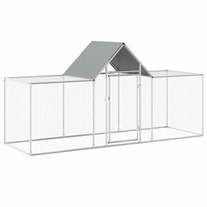 vidaXL Poulailler 3 x 1 x 1,5 m Acier galvanis&eacute;