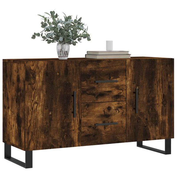 vidaXL Buffet ch&ecirc;ne fum&eacute; 100x36x60 cm bois d'ing&eacute;nierie