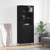 vidaXL Buffet haut Noir 69,5x34x180 cm Bois d'ing&eacute;nierie