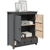 vidaXL Buffet Gris 83x41,5x100 cm Bois massif de pin