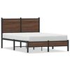 vidaXL Cadre de lit en m&eacute;tal sans matelas ch&ecirc;ne marron 120x190 cm