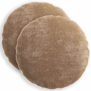 vidaXL Housse de coussin 2 pc HEERLEN Marron &Oslash; 50 cm Tissu Chenille