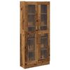 vidaXL Buffet haut vieux bois 82,5x30,5x185 cm bois d'ing&eacute;nierie