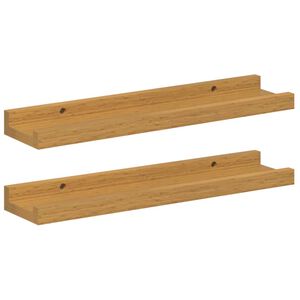 vidaXL &Eacute;tag&egrave;re Murale 2 pcs Beige 40 x 9 x 3 cm Bois d'ing&eacute;nierie