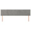 vidaXL T&ecirc;tes de lit 2 pcs Gris clair 100x5x78/88 cm Velours