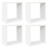 vidaXL &Eacute;tag&egrave;res cube murales 4 pcs blanc 30x15x30 cm