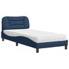 vidaXL Lit avec matelas Hvar bleu 90x190 cm tissu